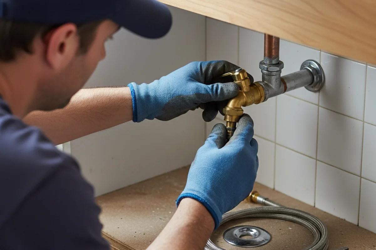 Shutoff valve and fitting work during Burst Pipe Repair in Rockland